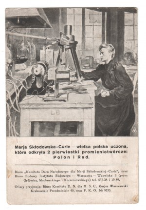 OLD POSTCARD MARIA SKLODOWSKA CURIE