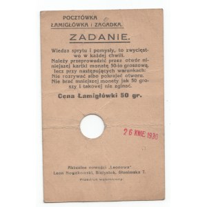 Postcard Puzzle and Riddle / 1930
