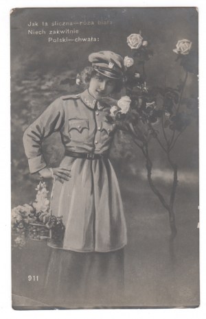 Carte postale / Légions - Que fleurisse la gloire de la Pologne.