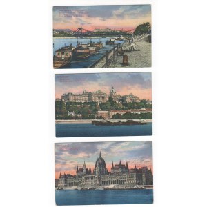 Zestaw pocztówek Budapeszt - 11 szt. Képeslapok készlete. Budapest . 11 db