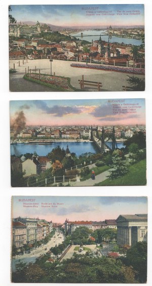 Ensemble de cartes postales de Budapest - 11 pièces. Képeslapok készlete. Budapest . 11 db