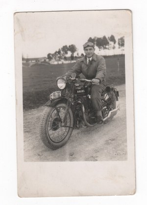 Photographie ancienne / Moto ARIEL / 14x10 cm.