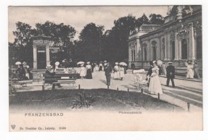 Postkarte - Franzensbad , Promenadenbild