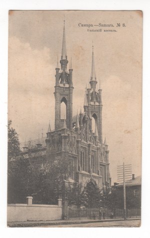 Postkarte, Russland, Samara Polnische Kirche