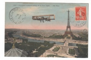 Postkarte Flugzeug Paris 1913