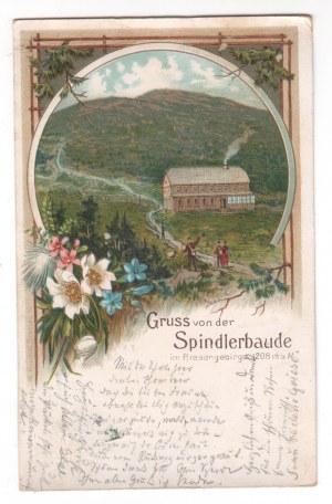 Postkarte Chalet Spindlerbaude Riesengebirge