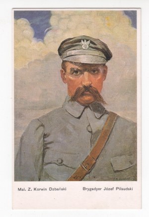Pohľadnica brigadiera Józefa Piłsudského