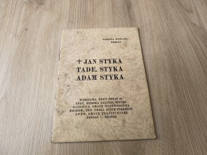 Exposition d'œuvres de Jan, Tadeusz et Adam Styka 1930/31 - Exposition circulaire