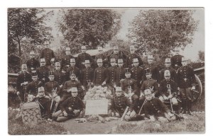 Carte postale : Lobzów, soldats de l'artillerie