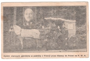 Deux mineurs seniors en voyage en Pologne à bord d'un P. W. K.
