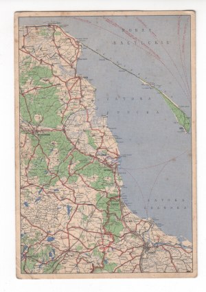 II Rzeczpospolita Map of the Polish Coast, Gdynia