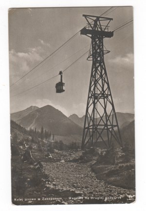 ZAKOPANE . Lanovka. Vůz na druhé podpěře