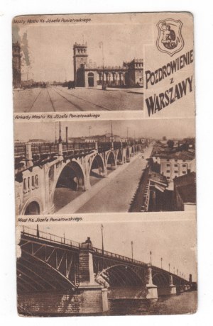 Warschau . Grüße . Poniatowski-Brücke