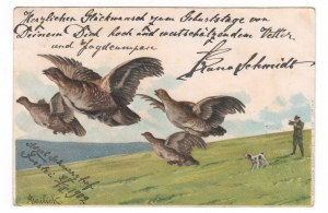 Carte postale . Chasse, Chasse 1902.