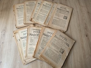 MYŚL NARODOWA 1922 i 1923 [ca] 90 egzemplarzy