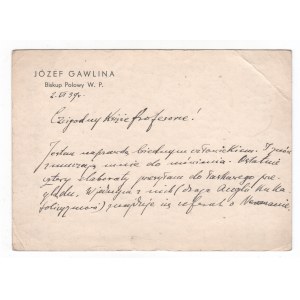 Jozef Gawlina Field Bishop W.P. lettre de 1939.