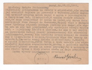 Konrad Gorski / Letter
