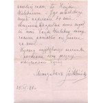 Mieczysława Ćwiklińska / letter