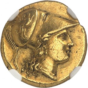 Sycylia, Syrakuzy, Agathocles (317-289 p.n.e.). Złoty statere (podwójna dekadrachma lub 80 litrae) ND (ok. 295 p.n.e.), Syrakuzy.