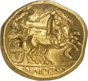 Macédoine (royaume de), Philippe II (359-336 av. J.-C.). Statère d’or ND (340-328 av. J.-C.), Amphipolis.