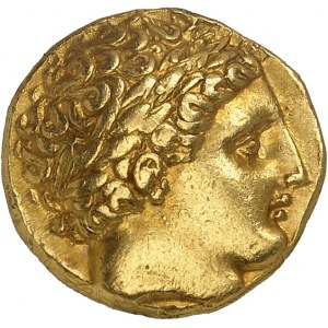 Macedónsko (kráľovstvo), Filip III (323-317 pred n. l.). Zlatá statéra na meno Filipa II ND (323-316 pred n. l.), Pella.
