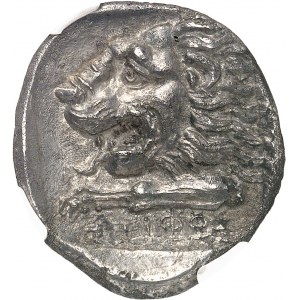 Caria, Cnidus. Tetradrachma v mene magistráta Tiphosa ND (395-380 pred Kr.), Knidos.