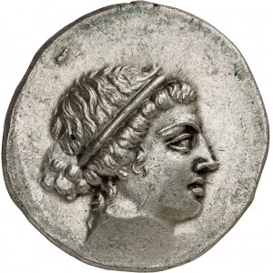 Aeolian, Kymé. Stephanoforský tetradrachm jménem Kallias ND (asi 160 př. n. l.), Cyme.