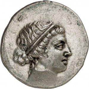 Aeolian, Kymé. Stephanophore tetradrachm w imieniu Kallias ND (ok. 160 p.n.e.), Cyme.