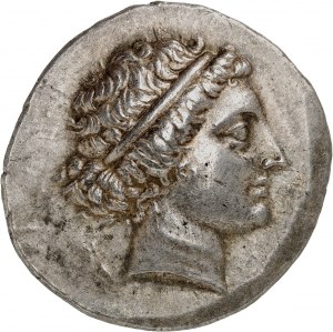 Aeolian, Kymé. Stephanophore tetradrachm w imieniu Stratona ND (ok. 151-142 p.n.e.), Cyme.