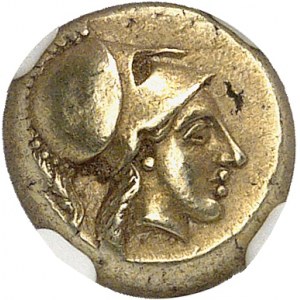 Aeolus, Lesbos (wyspa). Hecté d'électrum ND (454-427 p.n.e.), Mytilène.