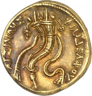 Royaume lagide, Ptolémée VI (180-145 av. J.-C.). Octodrachme d’or ou mnaieion ND (c.180-145 av. J.-C.), Alexandrie.