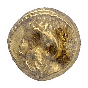 Cirenaica, Cirene, Ofelas, governatore (322-308 a.C.). Litra o 1/10 di statere d'oro ND, Cirene.