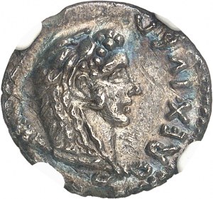 Mauritánie, Juba II (25 př. n. l. - 23 n. l.). Denár 16 (rok XXXXI), Caesarea.