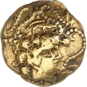 Veneti. Statere in oro con cinghiale in cresta e rovescio con figura alata ND (II-I secolo a.C.).