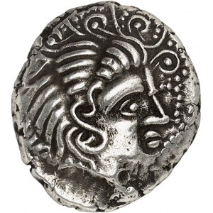 Veneti. Statere di cinghiale, gruppo D, classe II senza decorazione della guancia, var. 2 in stile rozzo ND (II-I secolo a.C.).