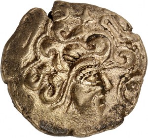 Venetes / Osismes. Statéra s okrídlenou postavou ND (koniec 2. - 1. stor. pred Kr.).