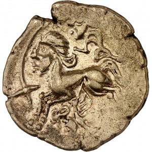 Venetes / Osismes. Statéra s okrídlenou postavou ND (koniec 2. - 1. stor. pred Kr.).