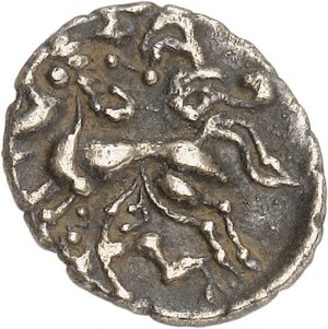 Venetes / Osismes. Štvrť statéra so schúlenou okrídlenou postavou ND (koniec 2. - 1. stor. pred Kr.).