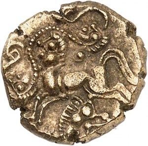 Venetes / Osismes. Statere di quarto con cinghiale e segno ND (fine II-I secolo a.C.).