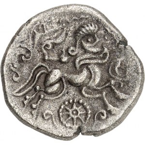 Riedones (2nd-1st century B.C.). Statère de billon with beardless profile and wheel, class I, var. 4 ND (1st century B.C.).