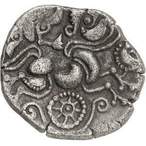 Riedones (2. bis 1. Jahrhundert v. Chr.). Billonstatere mit bartlosem Profil und Rad, Klasse I, Var. 4 ND (1. Jh. v. Chr.).