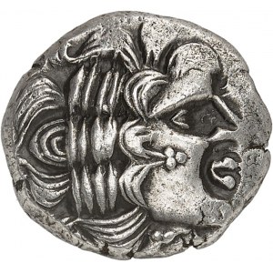 Riedones. Statere con cinghiale, classe I con decorazione sulla guancia, var. 2 ND (II-I secolo a.C.).