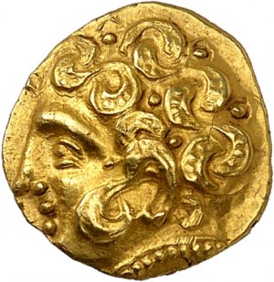 Carnutes. Štvrťová socha s jazdcom bez rúk ND (2. stor. pred Kr.).