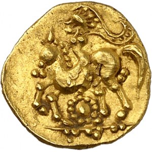 Carnutes. Quarter statère with a rider without arms ND (2nd c. BC).