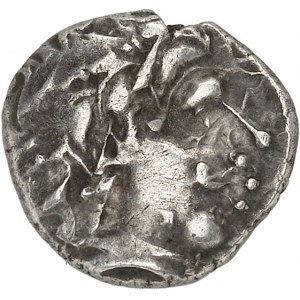 Bituriges / Uncertain from the Center-West. Drachma with superimposed horses, Class I with ND finial (mid-2nd century B.C.).