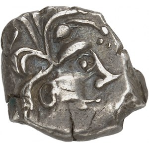 Longostalètes. Drachme de style languedocien, série précoce [à la hache et tresse descendante] ND (milieu du IIIe - première moitié du IIe siècle avant J.-C.).