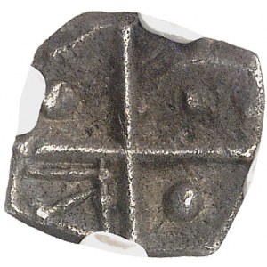 Kaduki. Drachma z geometrycznymi wzorami, seria VII ND (I wiek p.n.e.).