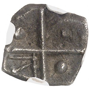 Kadurische Drachmen. Drachme mit geometrischen Motiven, Serie VII ND (1. Jh. v. Chr.).