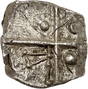 Cadurques. Drachma s geometrickými vzory ND (2.-1. století př. n. l.).