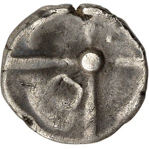 Sud-ovest (Narbonne-Toulouse). Dracma con croce ND e lunule (II-I secolo a.C.).